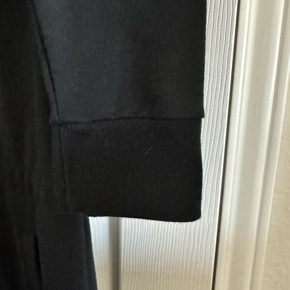 L-RL Lauren Active Women's Black Long Sleeve Hooded Stretchy Dress, Medium - Picture 4 of 9